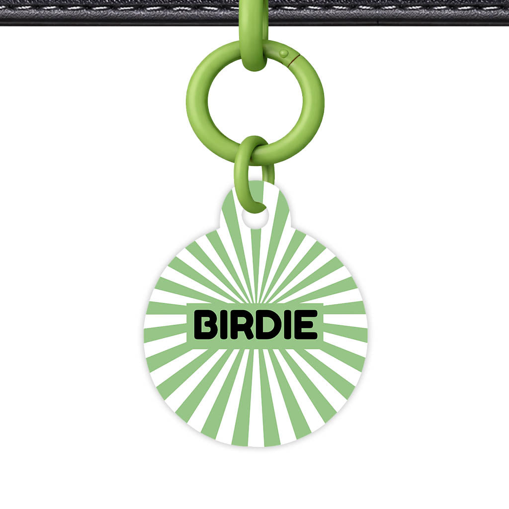 Green Sunburst Classic Pet ID Tag (Dog Tag & Cat Tag)