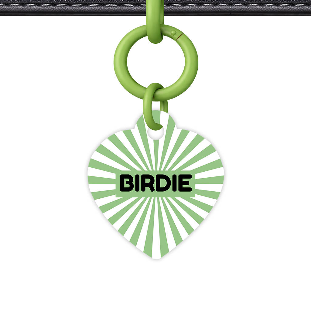 Green Sunburst Classic Pet ID Tag (Dog Tag & Cat Tag)