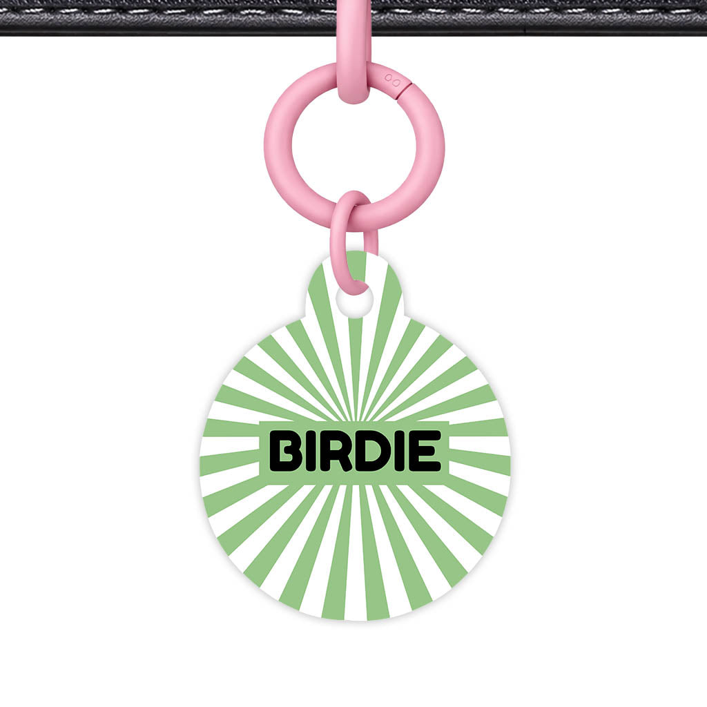 Green Sunburst Classic Pet ID Tag (Dog Tag & Cat Tag)