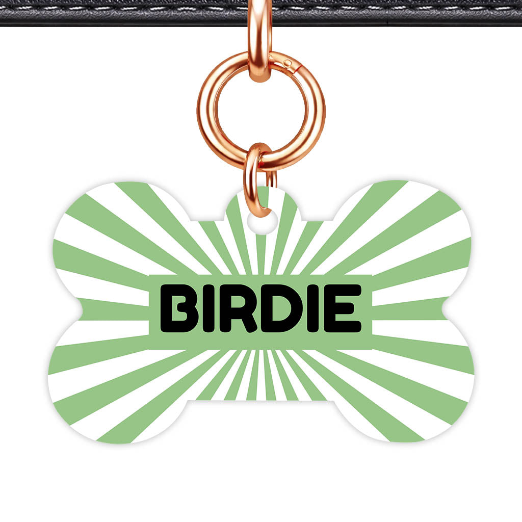 Green Sunburst Classic Pet ID Tag (Dog Tag & Cat Tag)