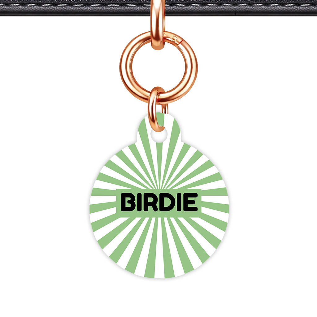 Green Sunburst Classic Pet ID Tag (Dog Tag & Cat Tag)