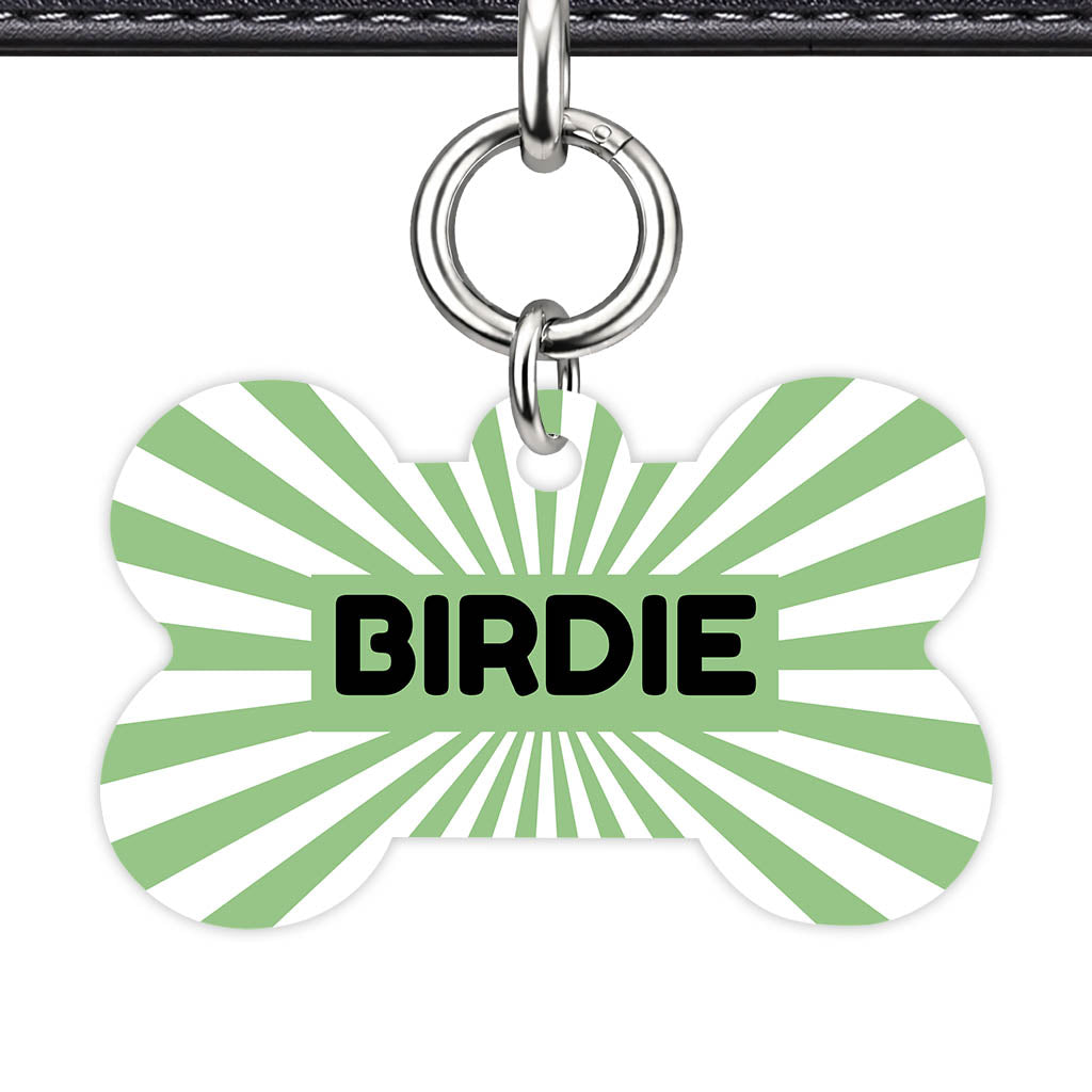Green Sunburst Classic Pet ID Tag (Dog Tag & Cat Tag)
