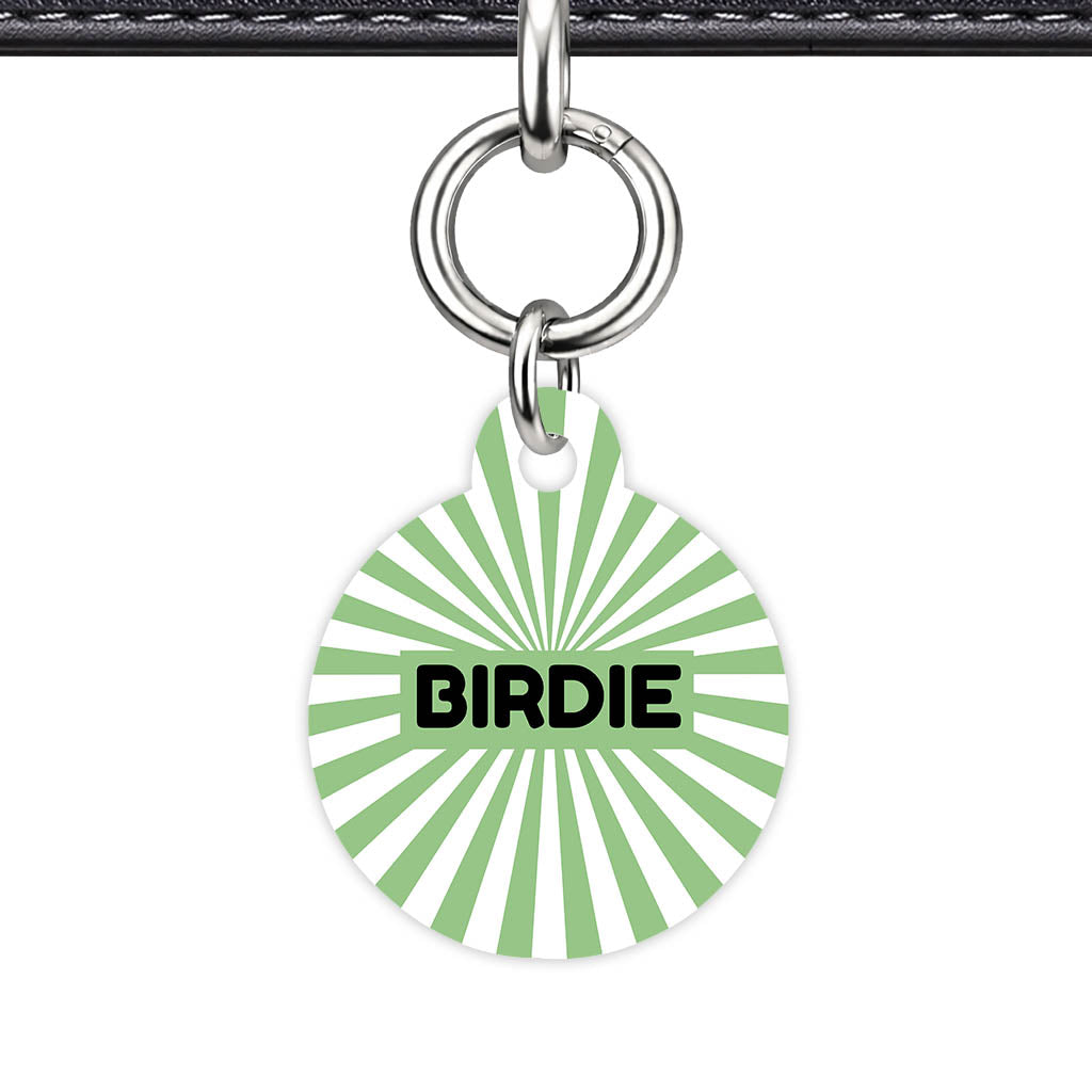 Green Sunburst Classic Pet ID Tag (Dog Tag & Cat Tag)