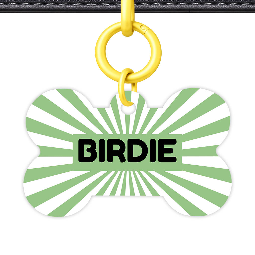 Green Sunburst Classic Pet ID Tag (Dog Tag & Cat Tag)