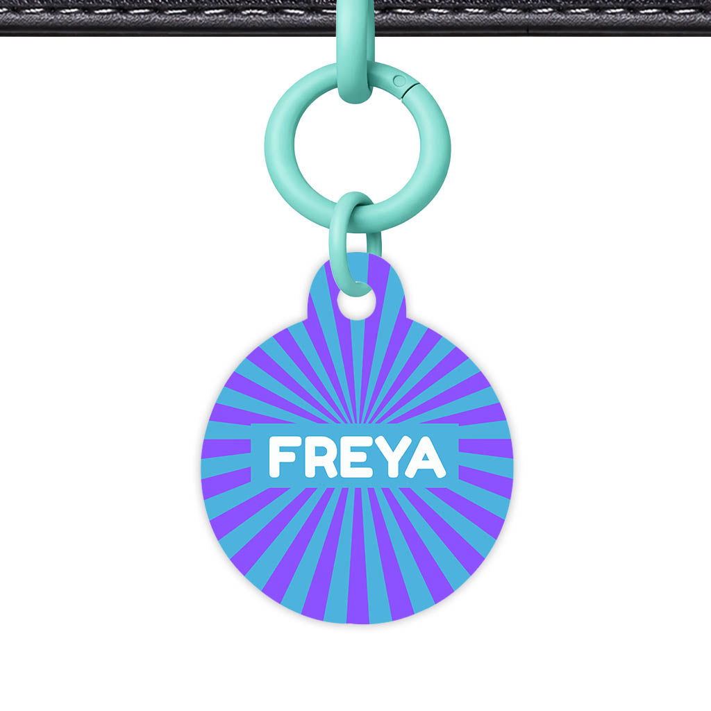 Vibrant Sunburst QR Smart Pet Id Tag Tag (Dog Tag & Cat Tag)