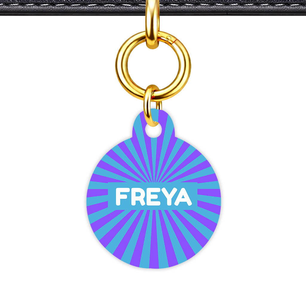 Vibrant Sunburst QR Smart Pet Id Tag Tag (Dog Tag & Cat Tag)