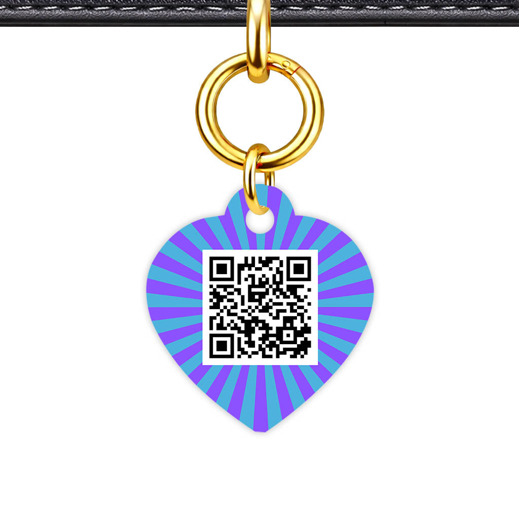 Vibrant Sunburst QR Smart Pet Id Tag Tag (Dog Tag & Cat Tag)