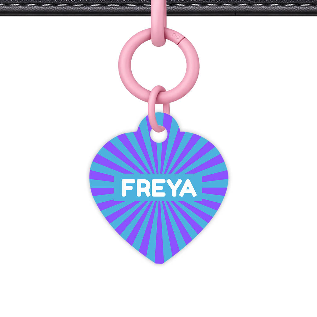 Vibrant Sunburst QR Smart Pet Id Tag Tag (Dog Tag & Cat Tag)