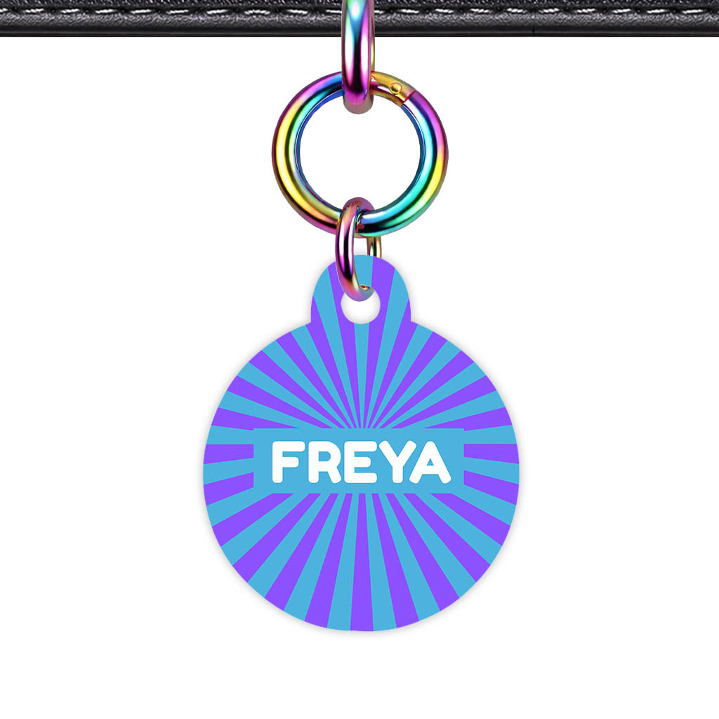 Vibrant Sunburst QR Smart Pet Id Tag Tag (Dog Tag & Cat Tag)