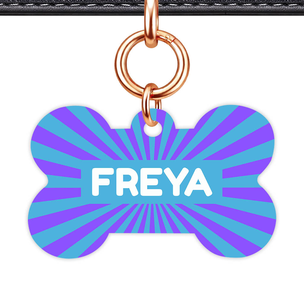 Vibrant Sunburst QR Smart Pet Id Tag Tag (Dog Tag & Cat Tag)