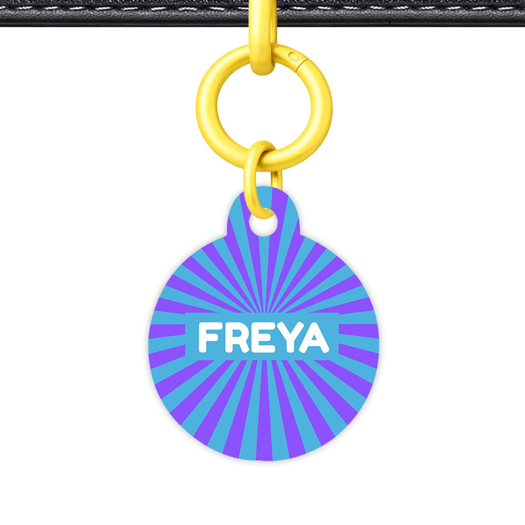 Vibrant Sunburst QR Smart Pet Id Tag Tag (Dog Tag & Cat Tag)