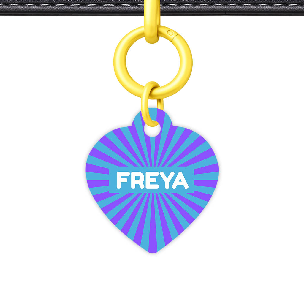 Vibrant Sunburst QR Smart Pet Id Tag Tag (Dog Tag & Cat Tag)