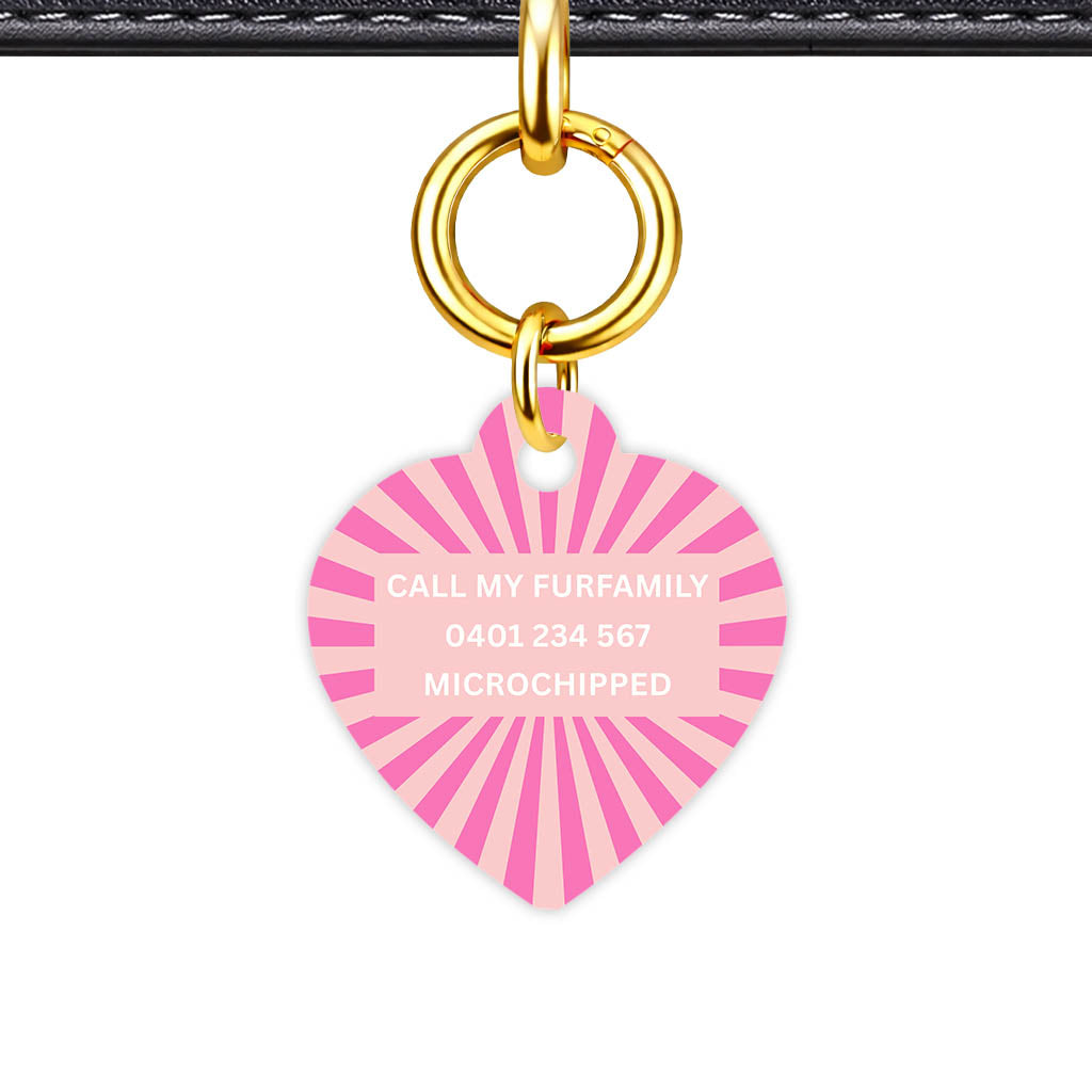 Pink Sunburst Classic Pet ID Tag (Dog Tag & Cat Tag)