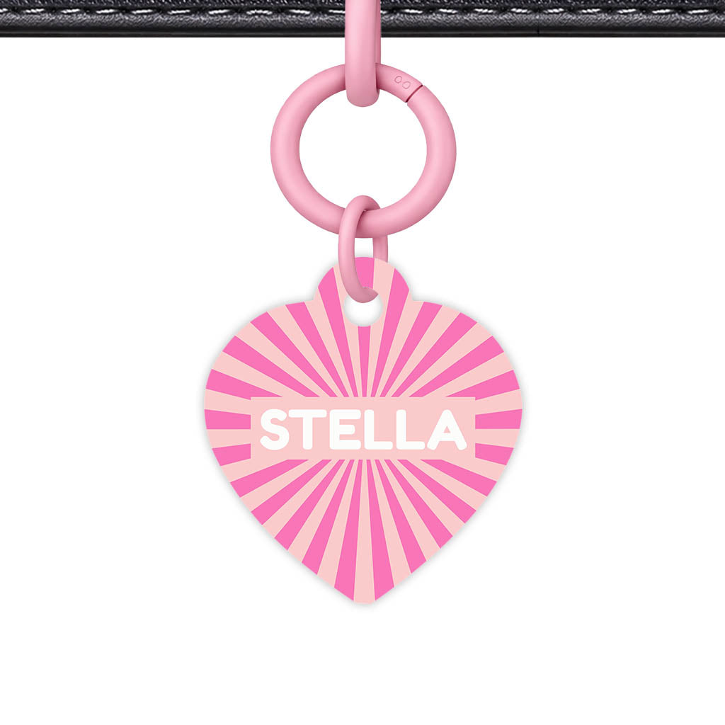 Pink Sunburst Classic Pet ID Tag (Dog Tag & Cat Tag)