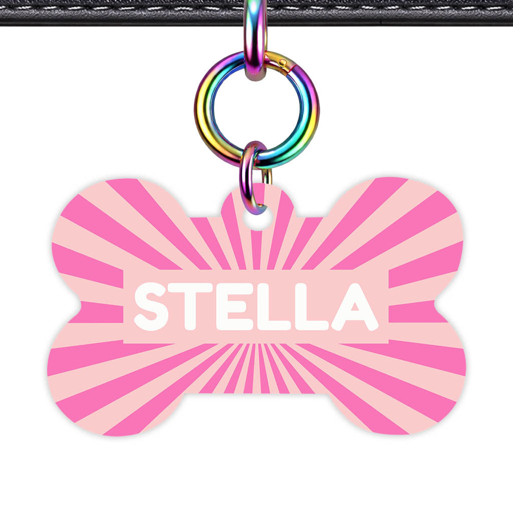 Pink Sunburst Classic Pet ID Tag (Dog Tag & Cat Tag)