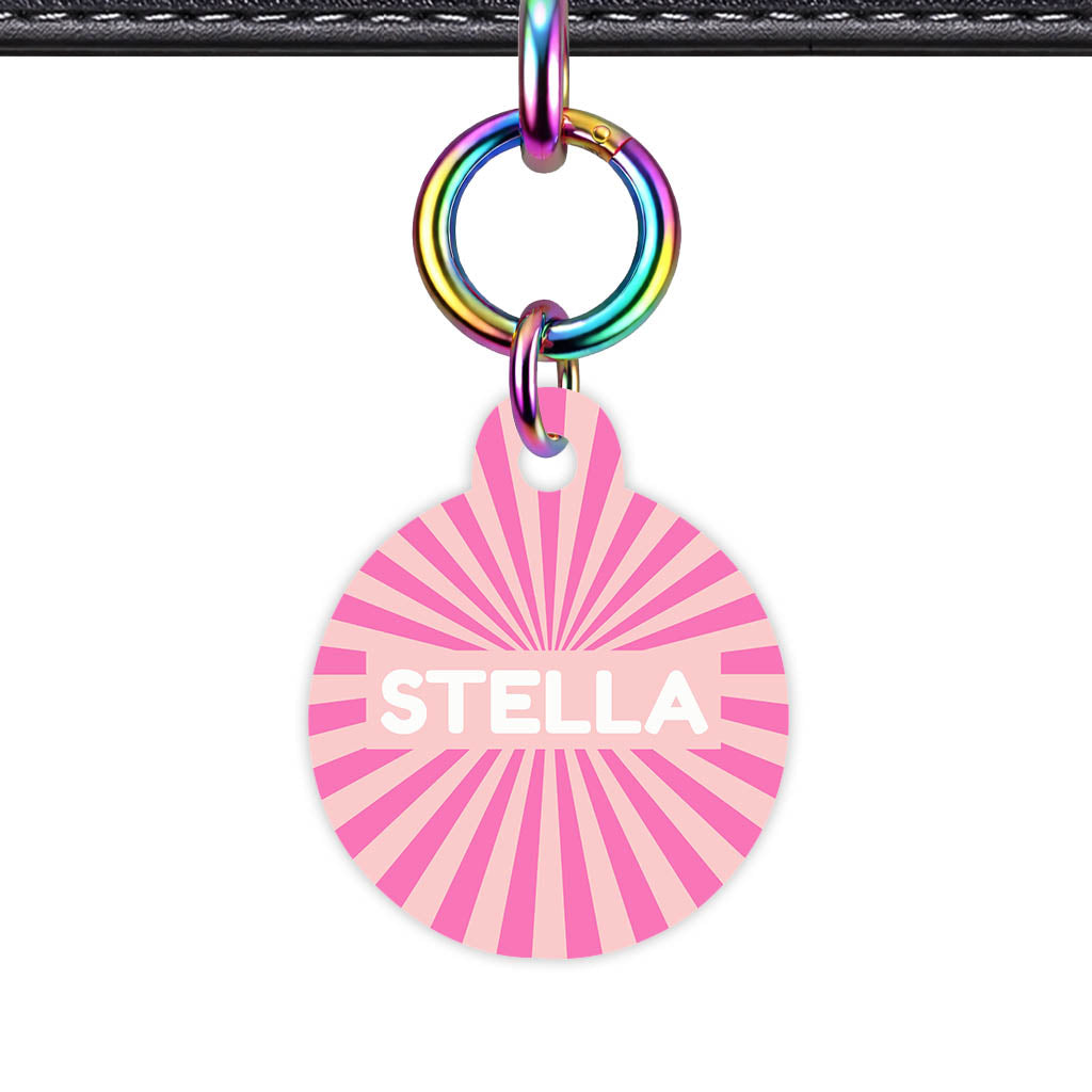 Pink Sunburst Classic Pet ID Tag (Dog Tag & Cat Tag)