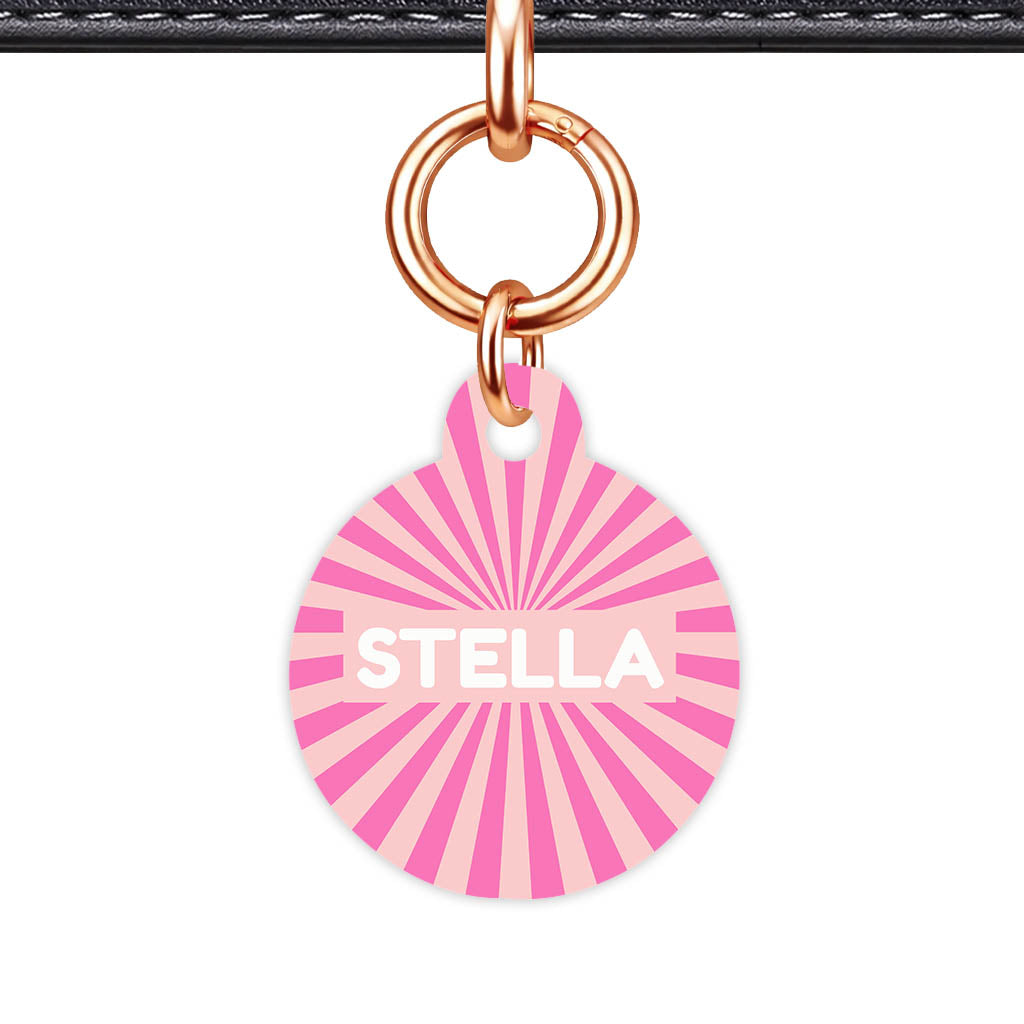 Pink Sunburst Classic Pet ID Tag (Dog Tag & Cat Tag)