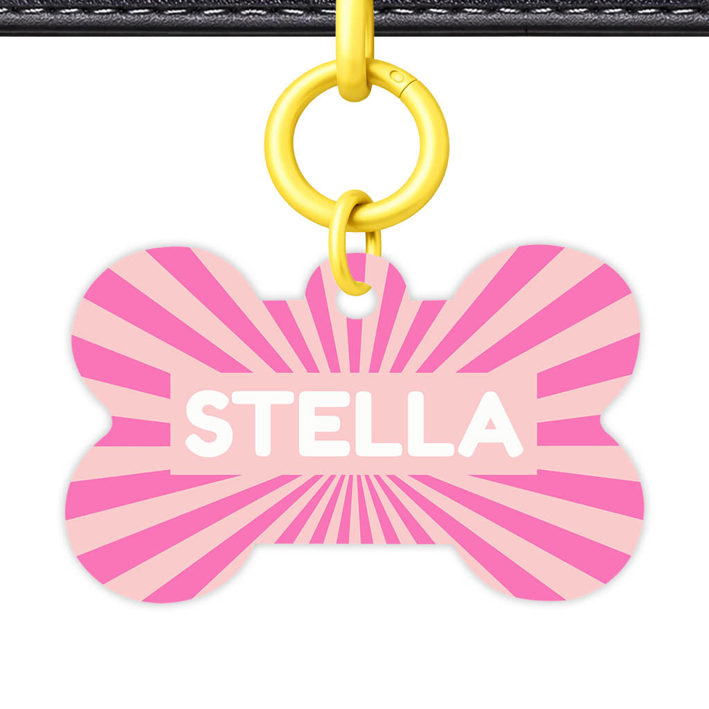 Pink Sunburst Classic Pet ID Tag (Dog Tag & Cat Tag)