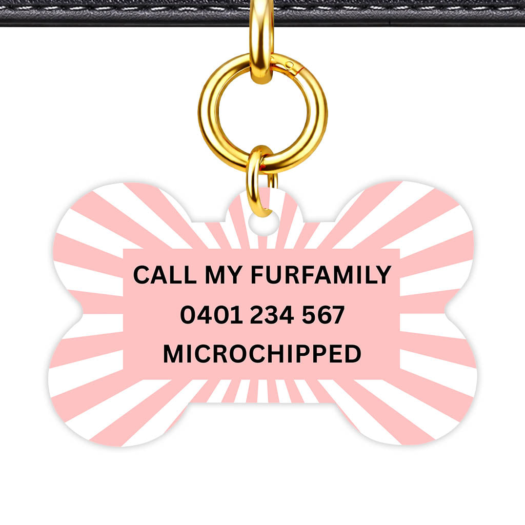 Blush Sunburst Classic Pet ID Tag (Dog Tag & Cat Tag)