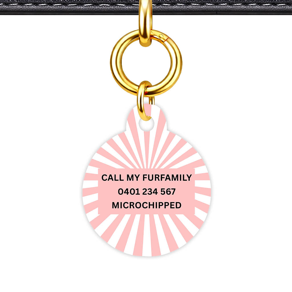 Blush Sunburst Classic Pet ID Tag (Dog Tag & Cat Tag)