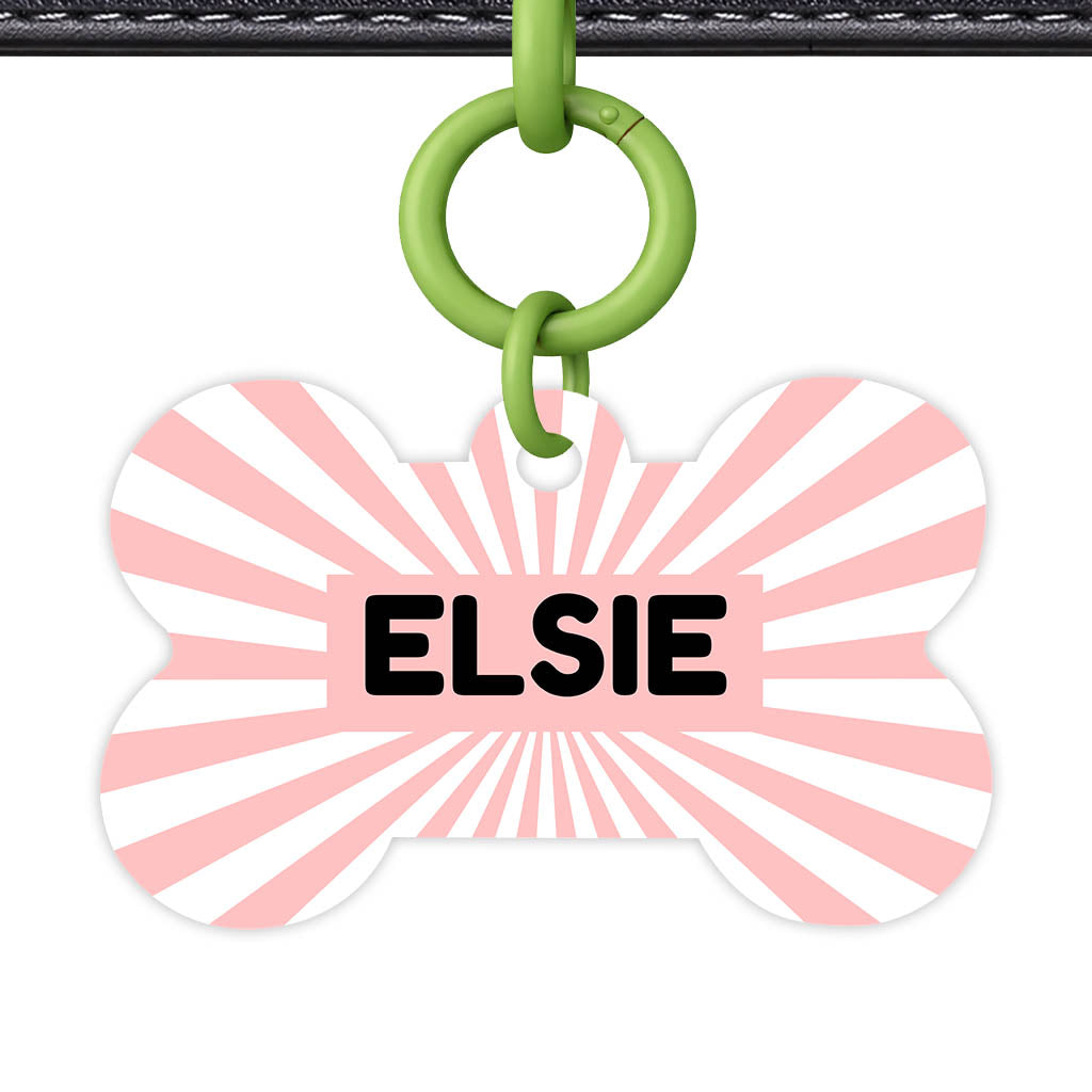 Blush Sunburst QR Smart Pet Id Tag Tag (Dog Tag & Cat Tag)