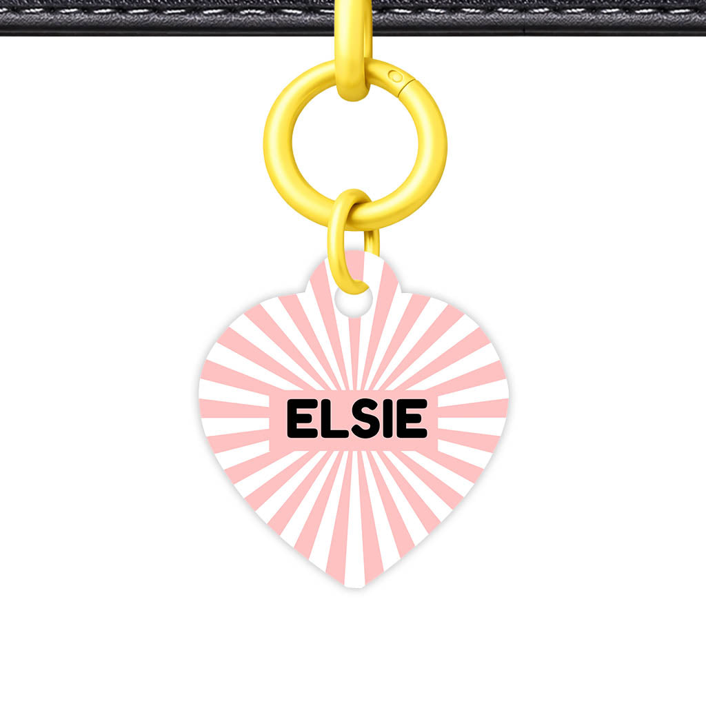 Blush Sunburst QR Smart Pet Id Tag Tag (Dog Tag & Cat Tag)