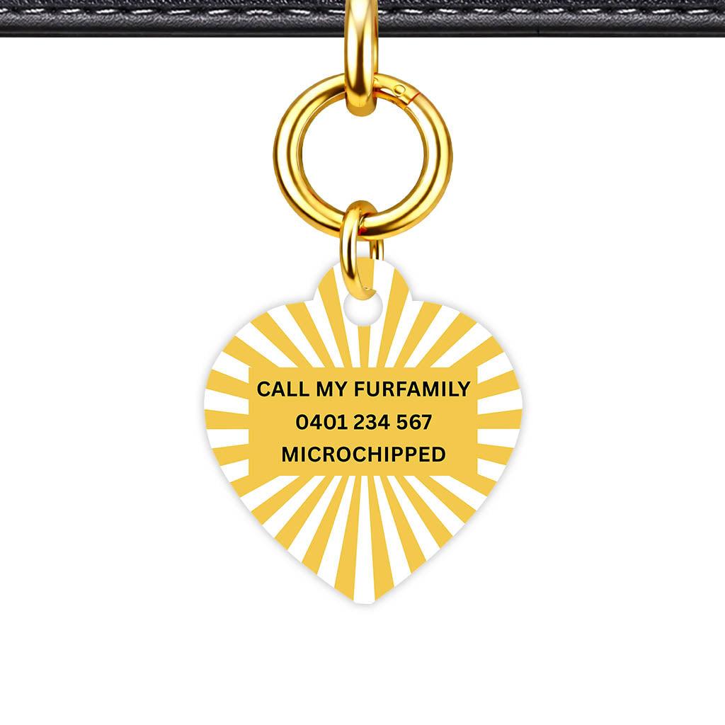 Yellow Sunburst Classic Pet ID Tag (Dog Tag & Cat Tag)