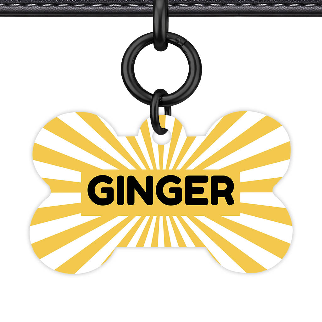 Yellow Sunburst Classic Pet ID Tag (Dog Tag & Cat Tag)