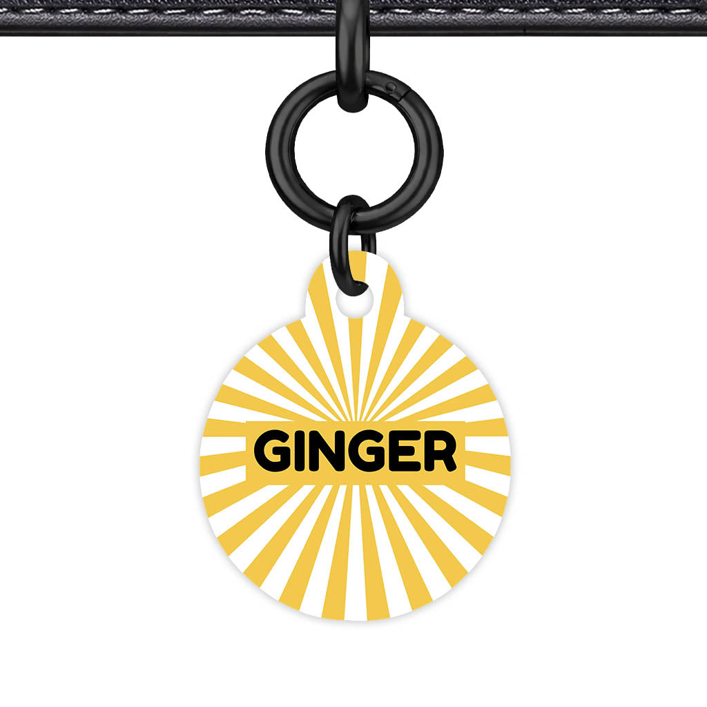 Yellow Sunburst Classic Pet ID Tag (Dog Tag & Cat Tag)