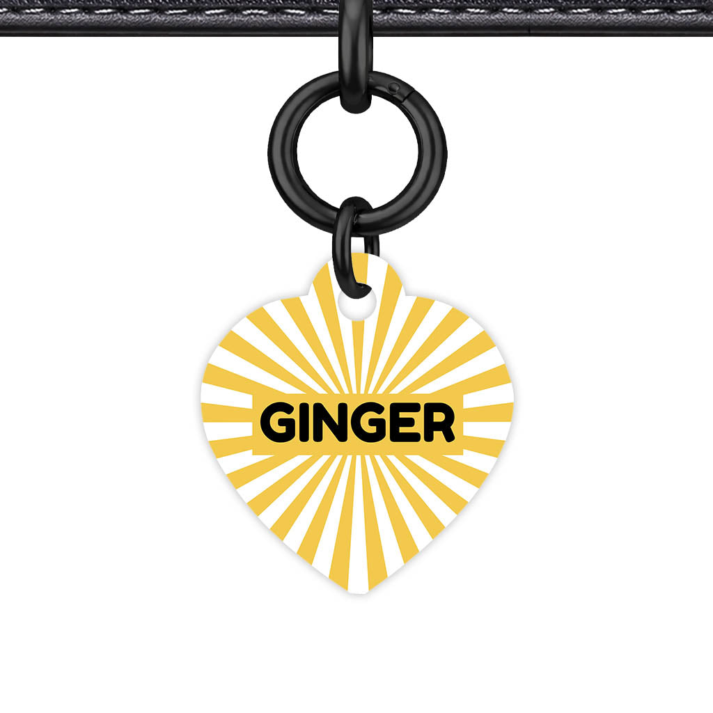 Yellow Sunburst Classic Pet ID Tag (Dog Tag & Cat Tag)