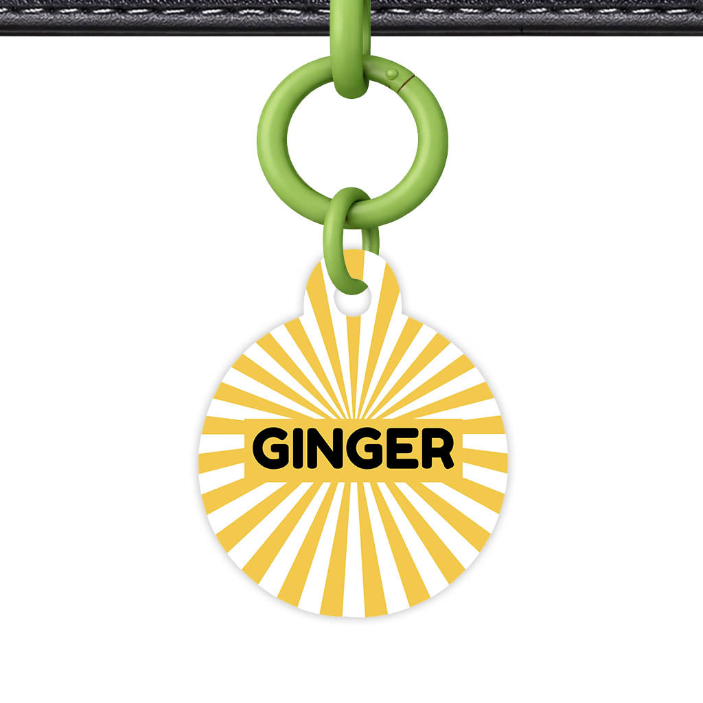 Yellow Sunburst Classic Pet ID Tag (Dog Tag & Cat Tag)