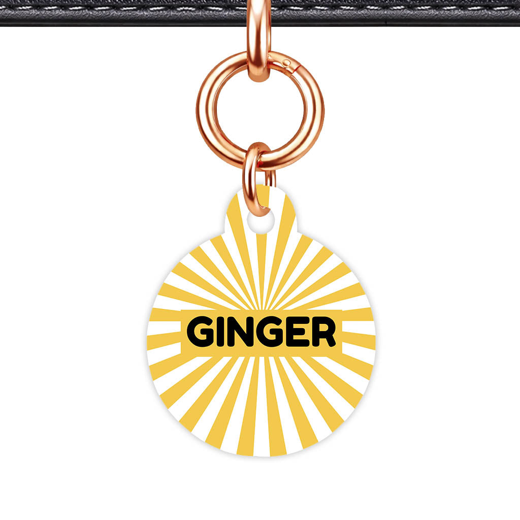 Yellow Sunburst Classic Pet ID Tag (Dog Tag & Cat Tag)