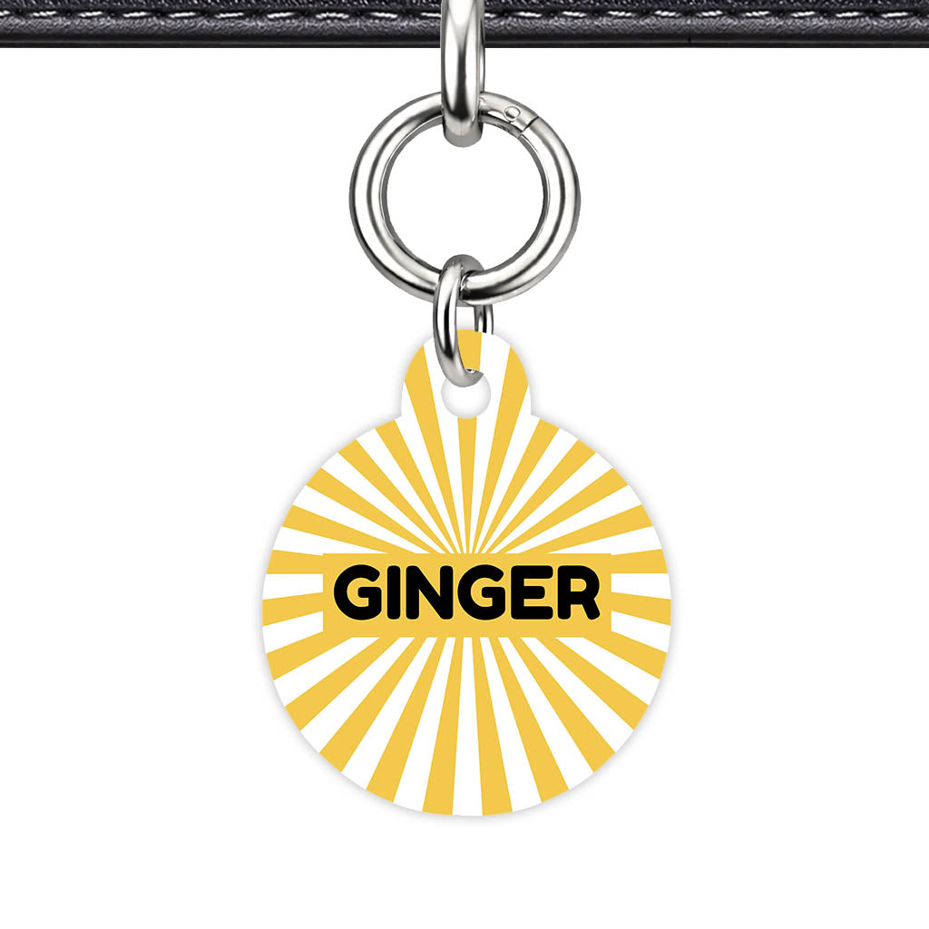 Yellow Sunburst Classic Pet ID Tag (Dog Tag & Cat Tag)