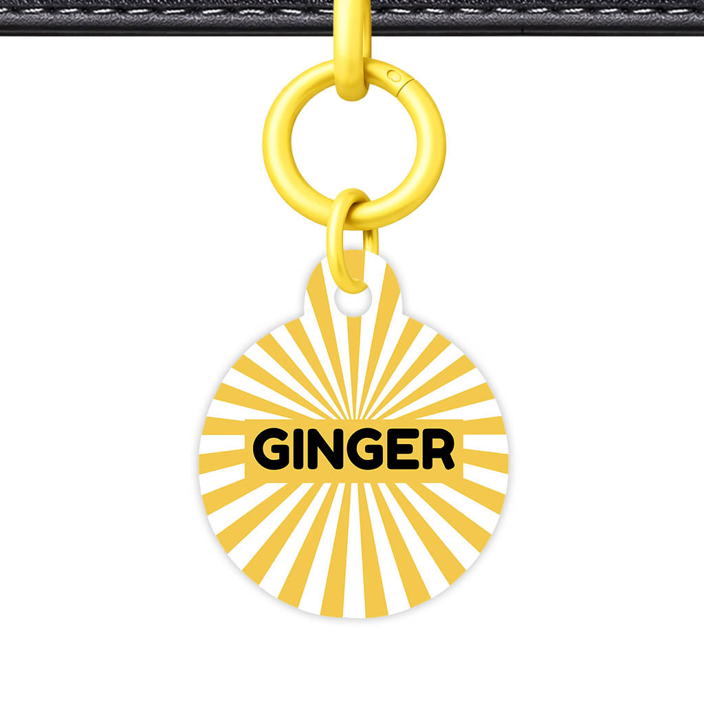 Yellow Sunburst Classic Pet ID Tag (Dog Tag & Cat Tag)