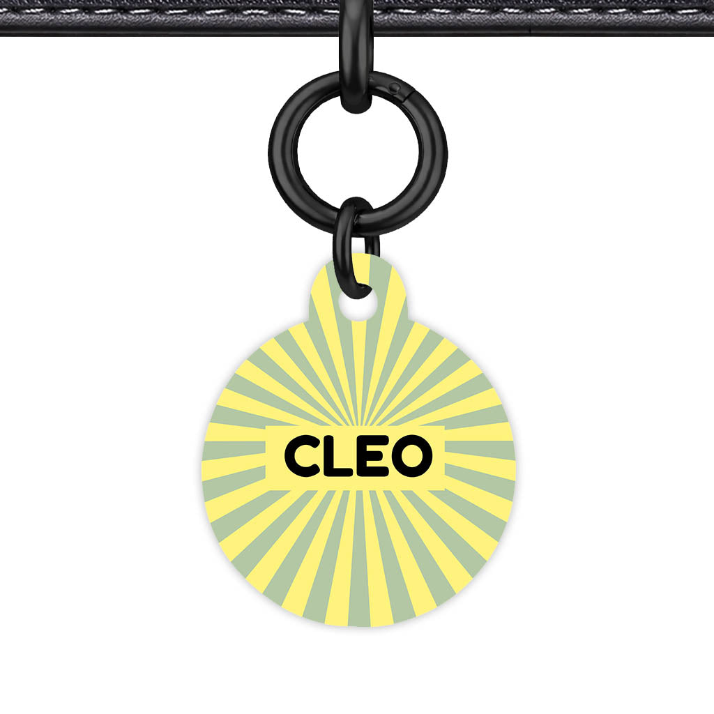 Green Yellow Sunburst Classic Pet ID Tag (Dog Tag & Cat Tag)