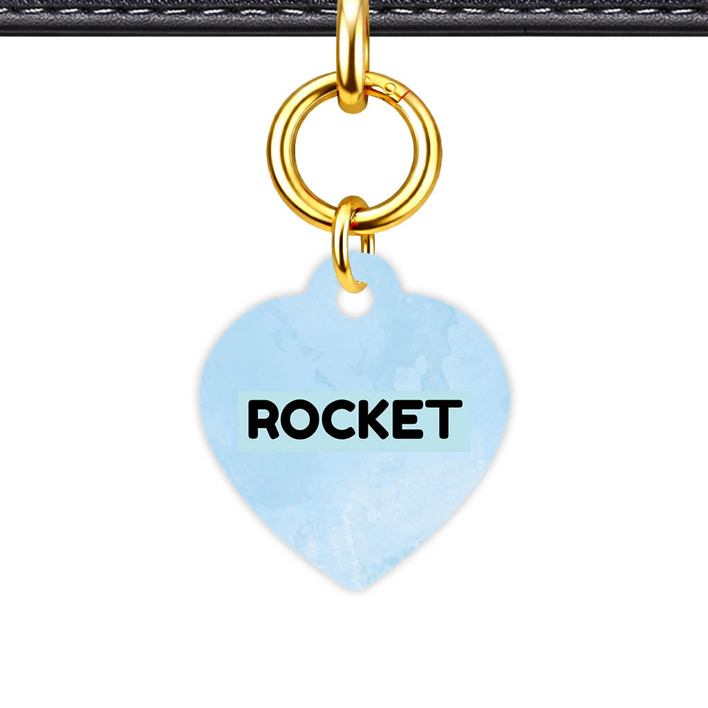 Patterns Dog Tag Gold QR Smart Vol 2 | 5 Designs | Heart Bone Circle | Pet ID Tag - Qr Smart Id Unique Blue Sky Qr Smart Pet Id Dog Tag And Cat Tag Pattern 0089