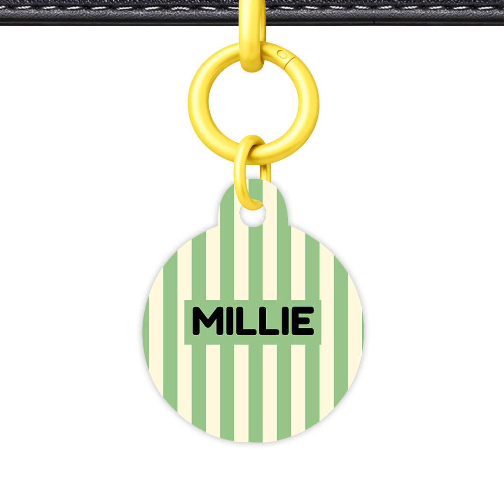 Mint Stripes Classic Pet ID Tag (Dog Tag & Cat Tag)