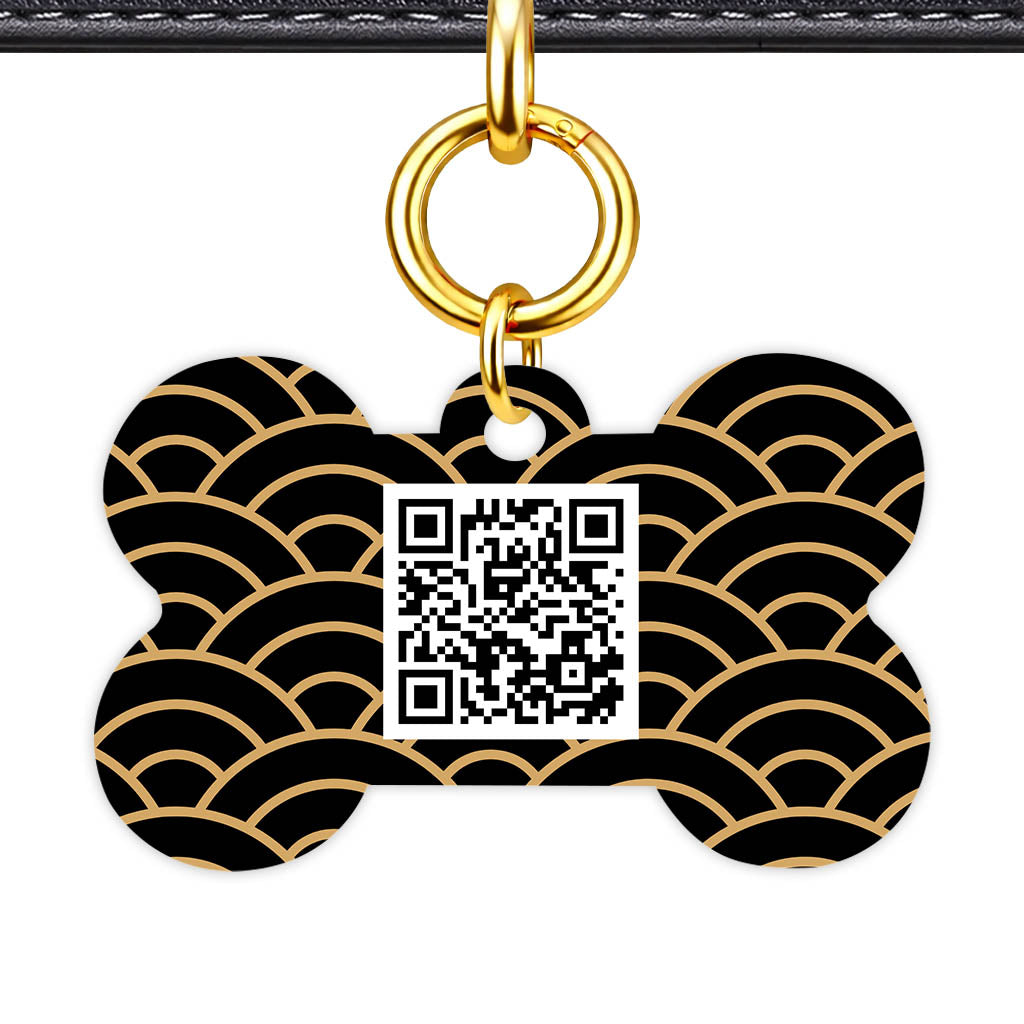 Golden Waves QR Smart Pet Id Tag Tag (Dog Tag & Cat Tag)