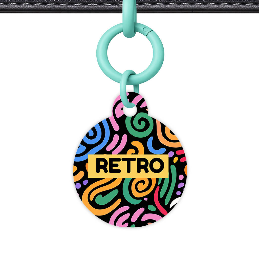 Retro Swirls Colour Classic Pet ID Tag (Dog Tag & Cat Tag)