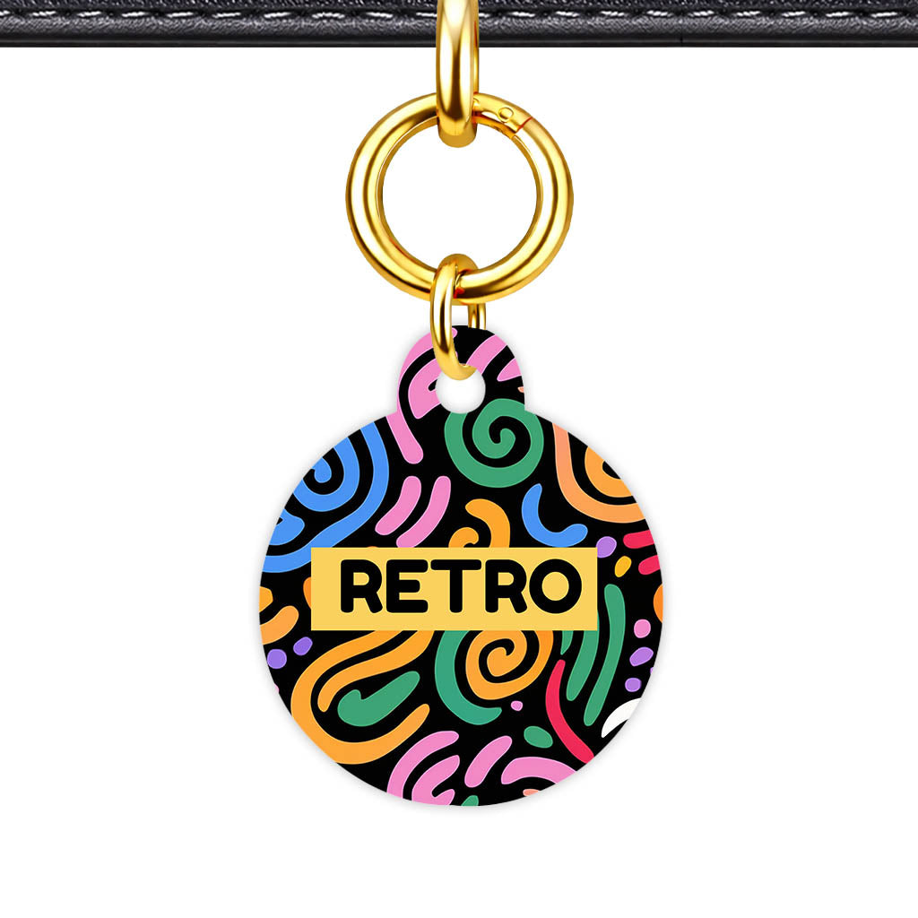 Retro Swirls Colour Classic Pet ID Tag (Dog Tag & Cat Tag)