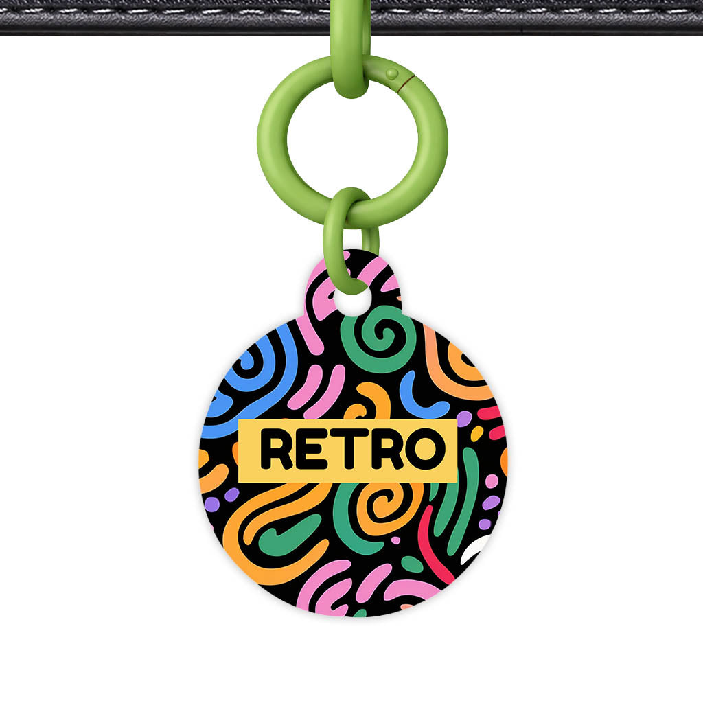 Retro Swirls Colour Classic Pet ID Tag (Dog Tag & Cat Tag)