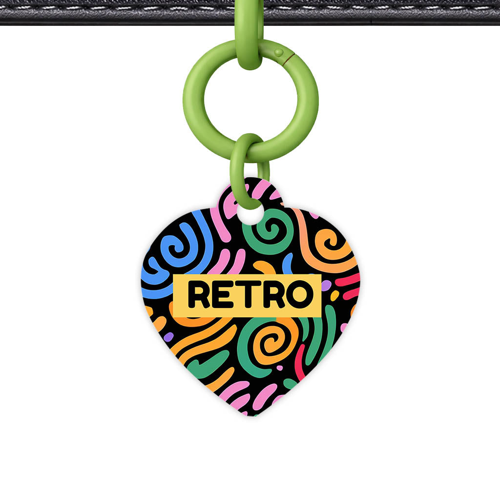 Retro Swirls Colour Classic Pet ID Tag (Dog Tag & Cat Tag)