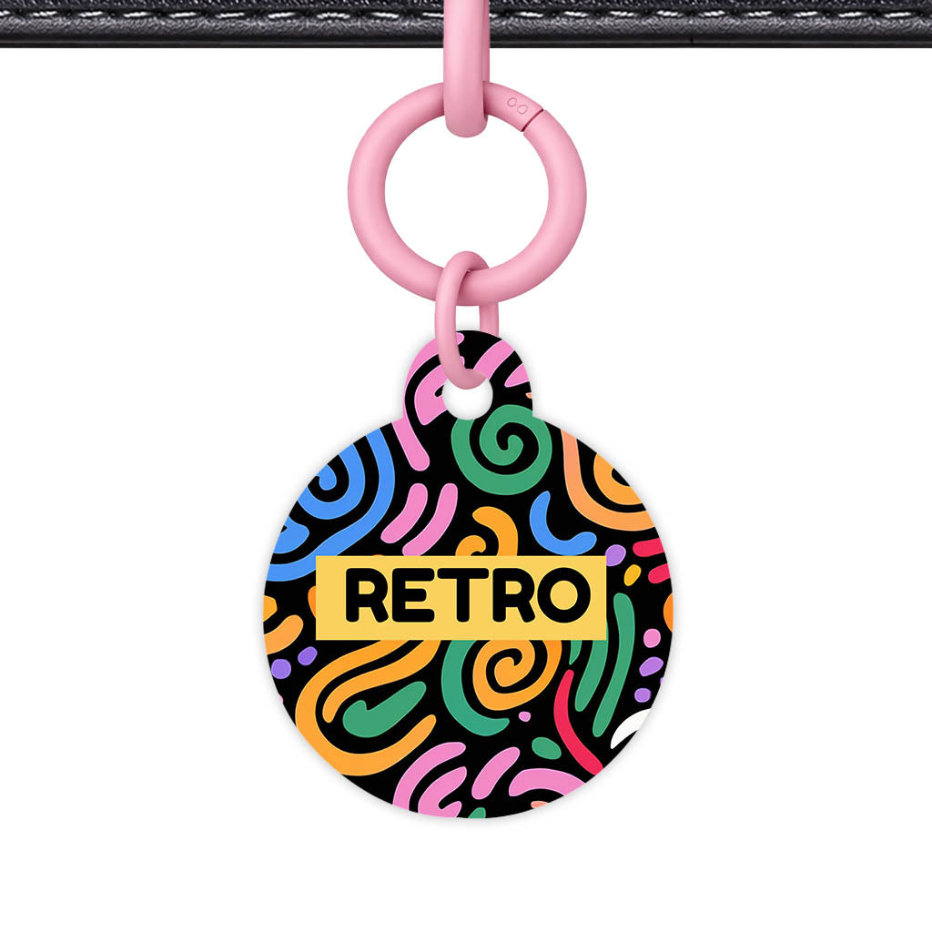 Retro Swirls Colour Classic Pet ID Tag (Dog Tag & Cat Tag)