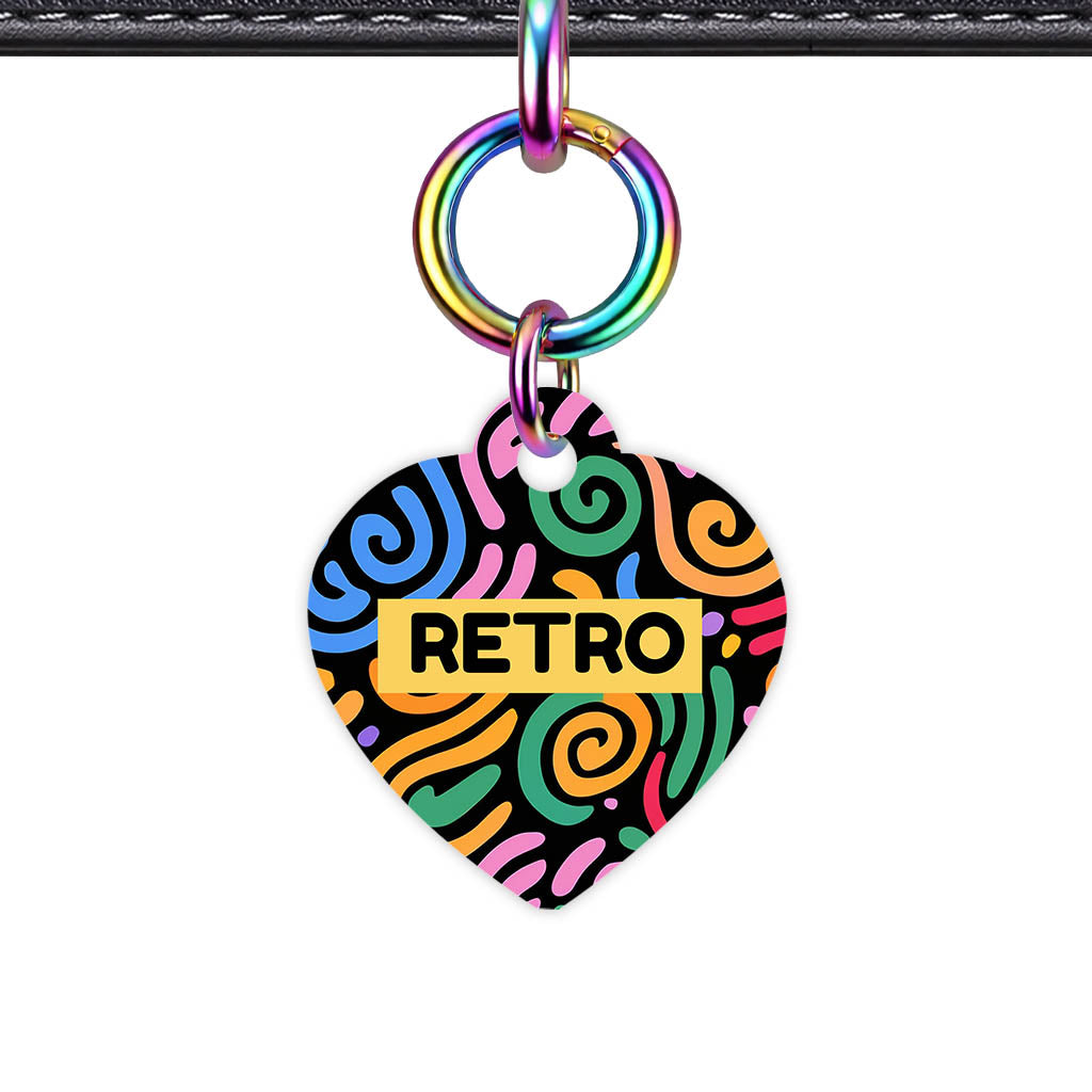 Retro Swirls Colour Classic Pet ID Tag (Dog Tag & Cat Tag)