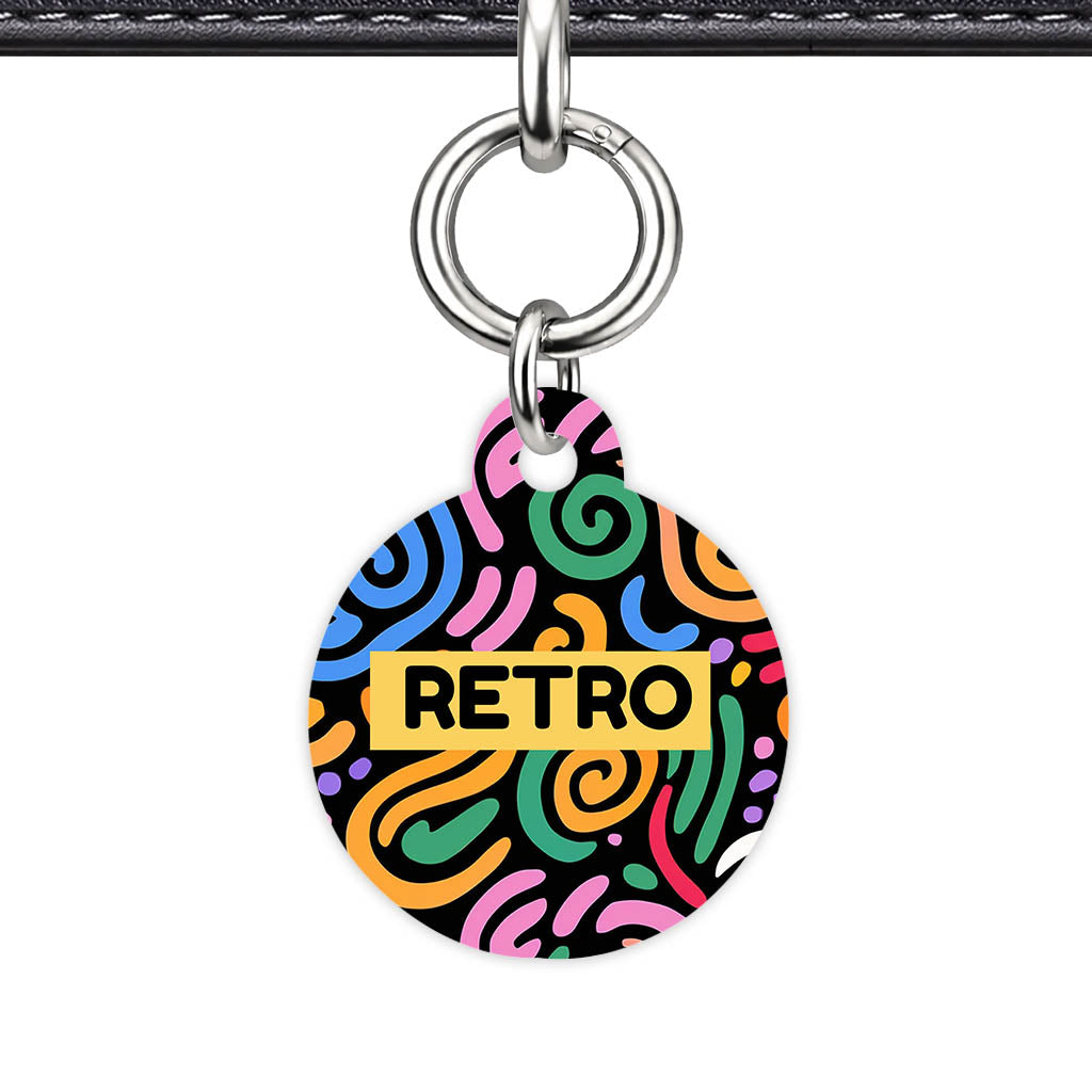 Retro Swirls Colour Classic Pet ID Tag (Dog Tag & Cat Tag)