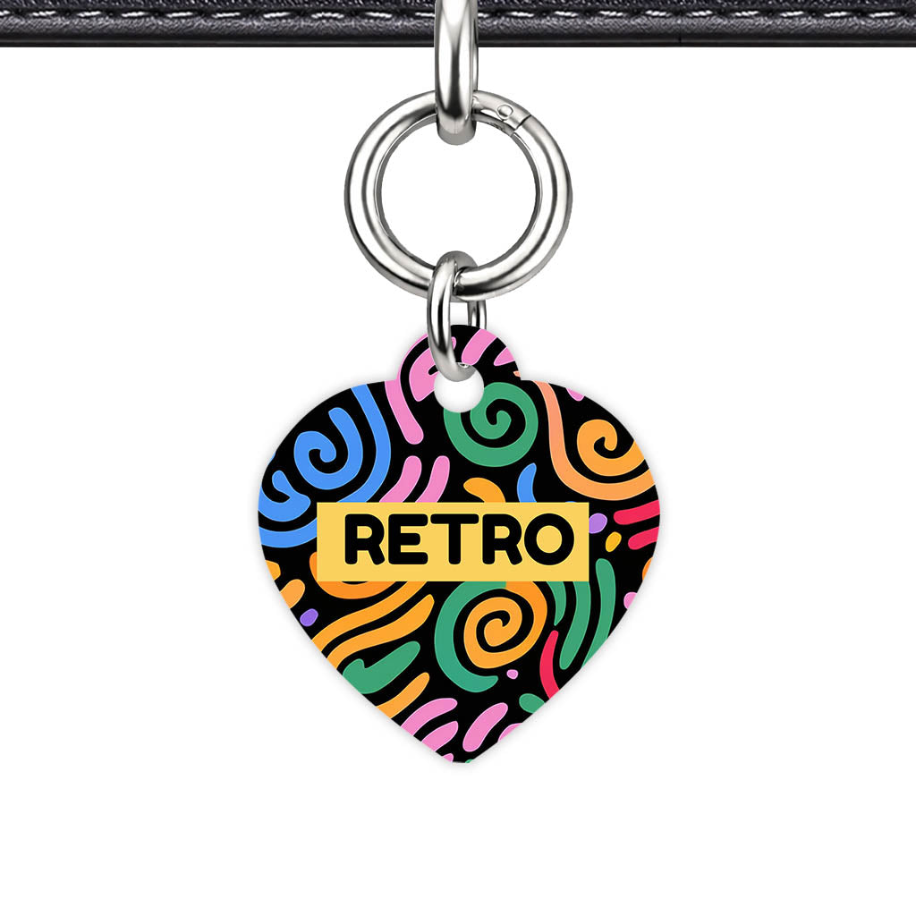 Retro Swirls Colour Classic Pet ID Tag (Dog Tag & Cat Tag)
