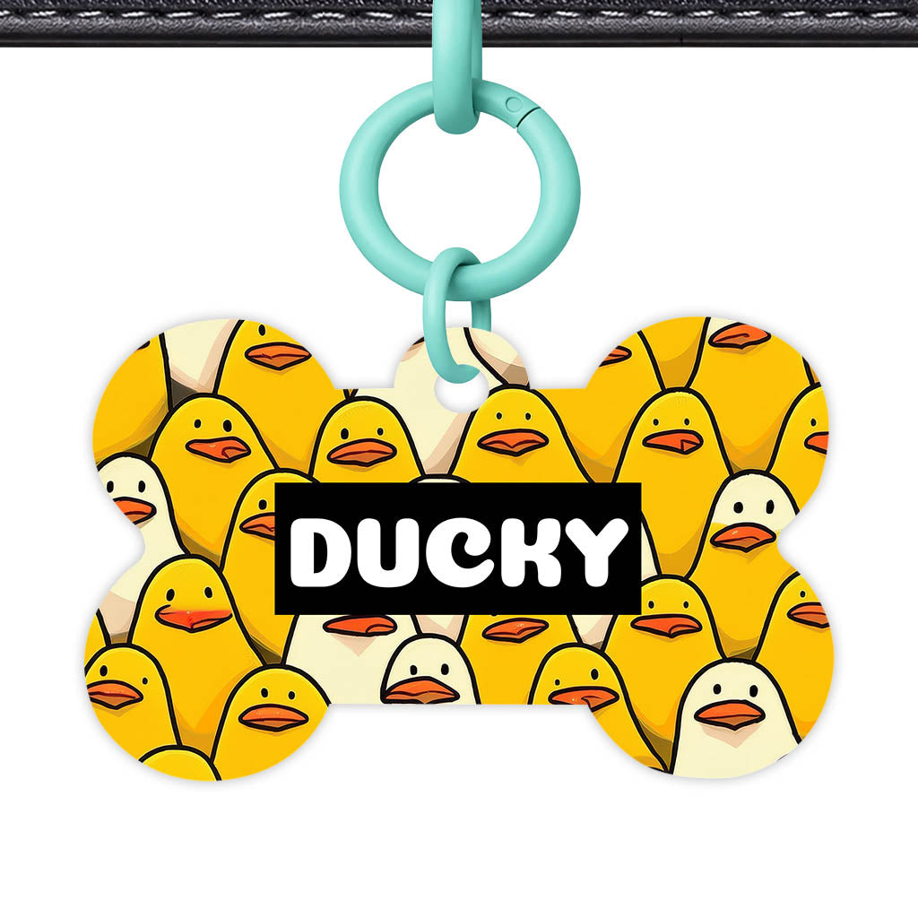 Yellow Ducky QR Smart Pet Id Tag Tag (Dog Tag & Cat Tag)