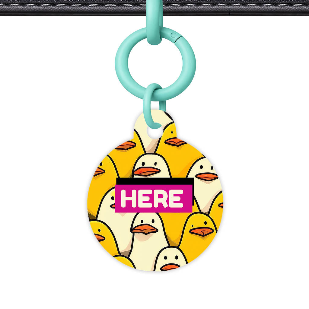 Yellow Ducky QR Smart Pet Id Tag Tag (Dog Tag & Cat Tag)