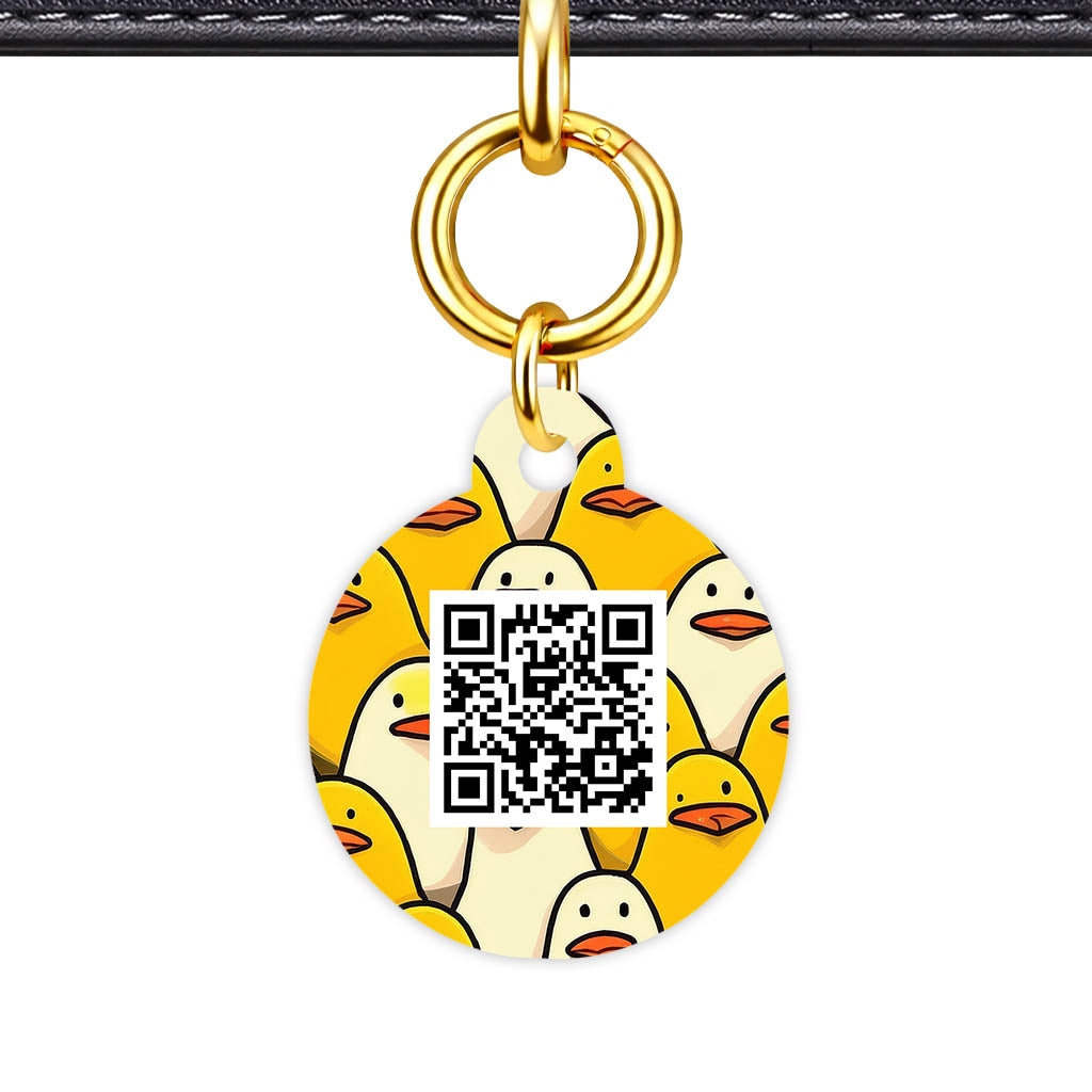 Yellow Ducky QR Smart Pet Id Tag Tag (Dog Tag & Cat Tag)