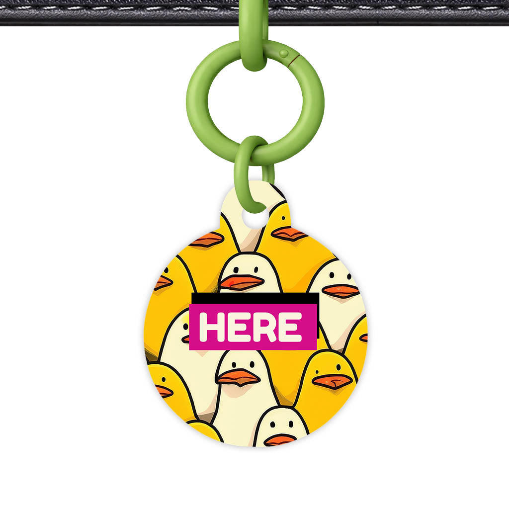 Yellow Ducky QR Smart Pet Id Tag Tag (Dog Tag & Cat Tag)